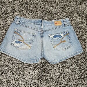 Bke Denim Y2k Shorts Low Rise Micro Mini Booty 3" Inseam Mallcore Prep Indie 27